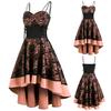 Plus Size Dress Women Gothic 2022 Womne Vintage High Grade Cami Bandage Lace Up High Low Dress Party Dress