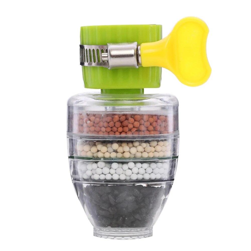 Фильтр с креплением на кран, бытовой водосберегающий спринклер, вращающийся 6-слойный очиститель проточной воды, защита от брызг для кухонной раковины