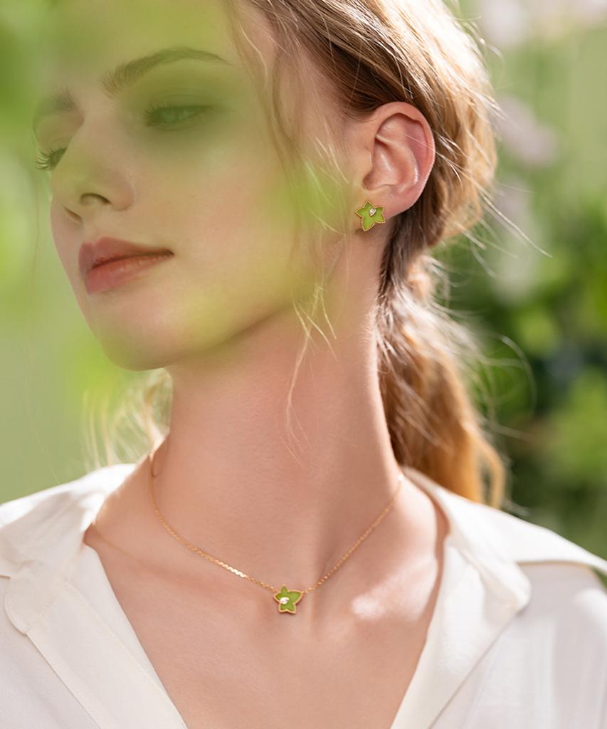 Модные серьги Lola Rose с бусинами из зеленого оникса
