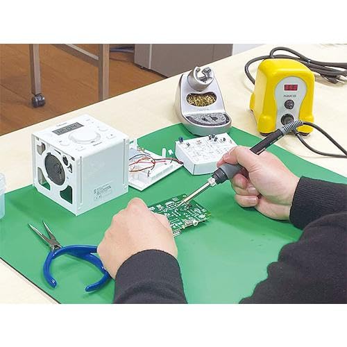 Компактная паяльная станция HAKKO с контролем температуры, сине-желтая, FX888DX-81BY