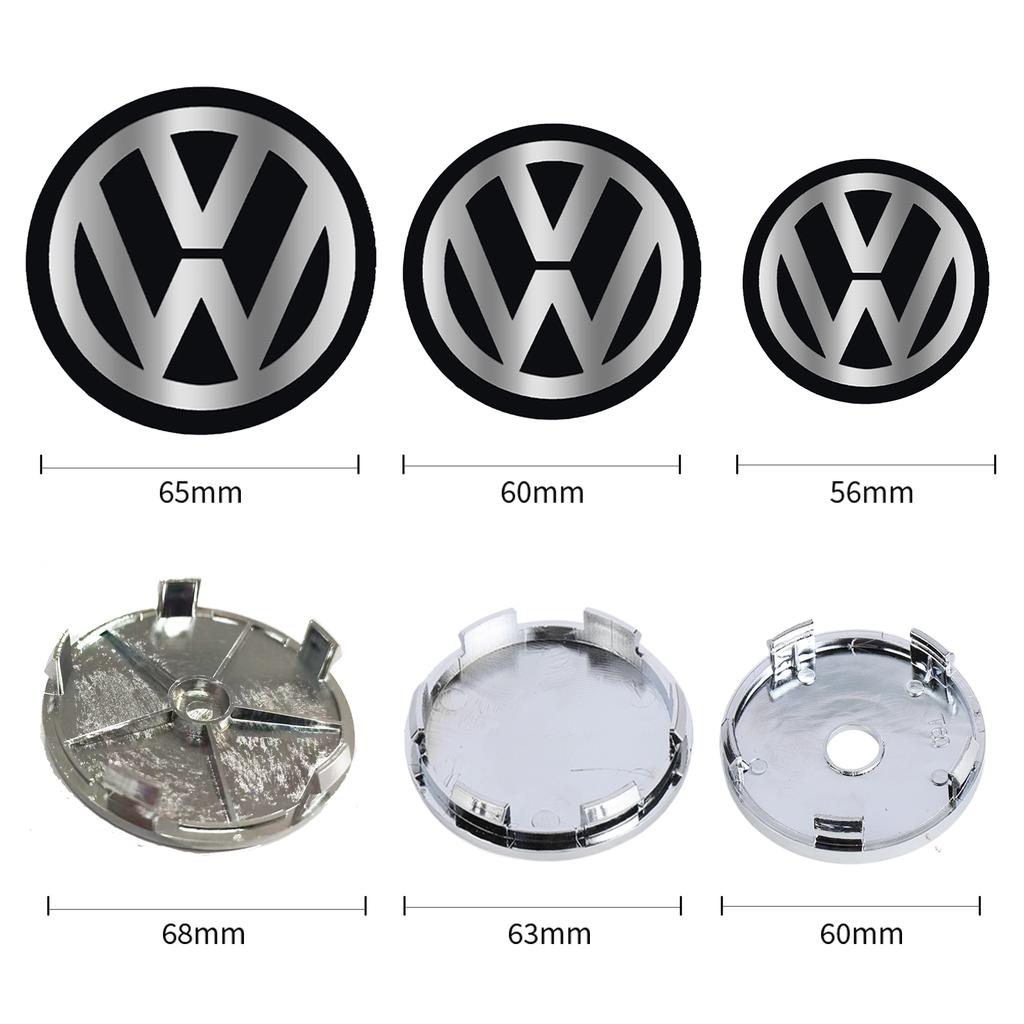 HIJK1 4Pcs/Set 60/63/68mm Car Wheel Center Hub Cover Badge Emblem For VW Golf Caddy Passat GTI Lavida Sagitar R32 R Auto Accessories
