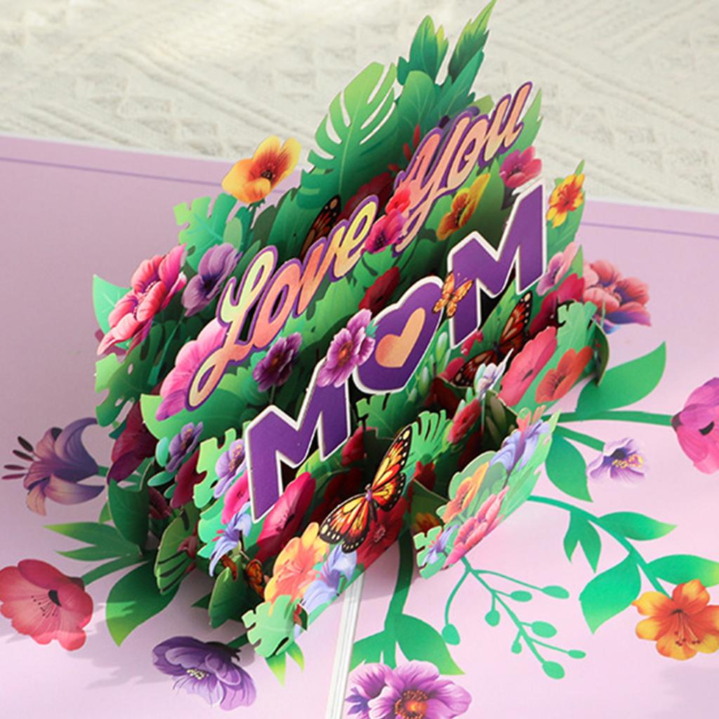 Сделанная вручную 3D поздравительная открытка ко Дню матери Сделанная вручную 3D открытка Письмо для мамы Поздравительная открытка Бумажная поздравительная открытка ко Дню матери