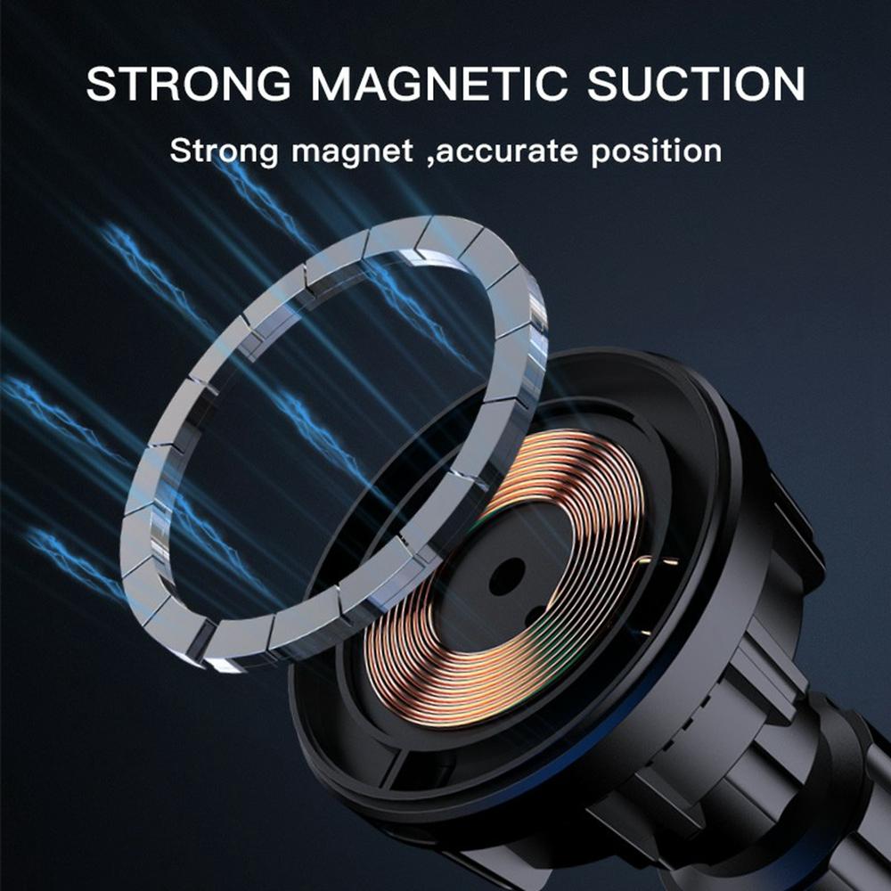 15W Magnetic Car Wireless Charger Mount For Phone Fast Charging Car Holder (CE Certified)