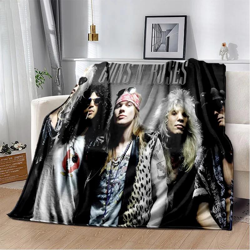 Плед Guns N Roses Hard Rock Band, Мягкий плед для дома, спальни, кровати, дивана, пикника, путешествий, офиса, покрывало для отдыха, для детей