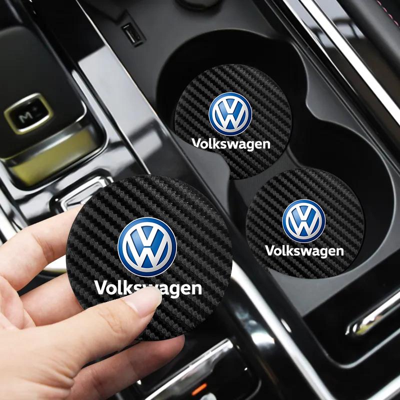Для Volkswagen 2 шт. Автомобильная подставка под стакан/бутылку Нескользящая подкладка Ключ Для Volkswagen VW ID3 Tiguan T-Cross GTI Phaeton Golf Teramont Amarok T5 Passat