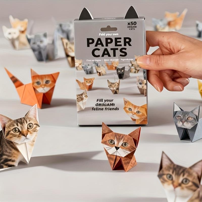 50 Pcs Paper Cat Origami - DIY Origami Cat Set Can Be Folded Into Your Own Paper Cat ShapeFun Craft Activity For Alldesktop