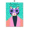 Цветочная девушка Miss Cat красочные поп-арт украшения гостиной плакаты и принты настенная живопись на холсте картины домашний декор