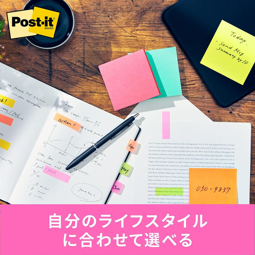 Film Sticky Notes Heading Multicolor 44 X 12mm 4 Colors 20 Sheets 5 Pads Post-it 688MC-1