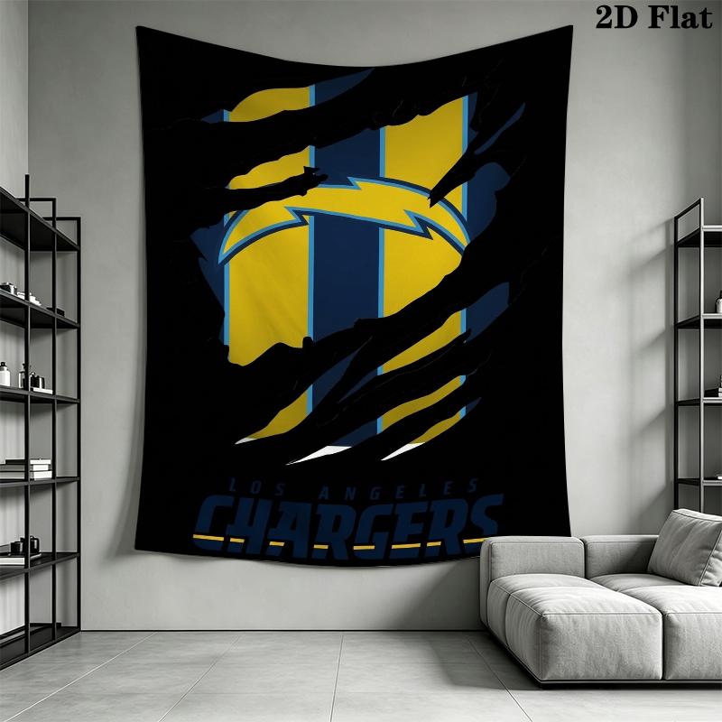 Los Angeles Chargers Wall Tapestry Aesthetic Wall Hanging Printed Fabric Blanket Decorative Tapestries for Bedroom Living Room Home Decor