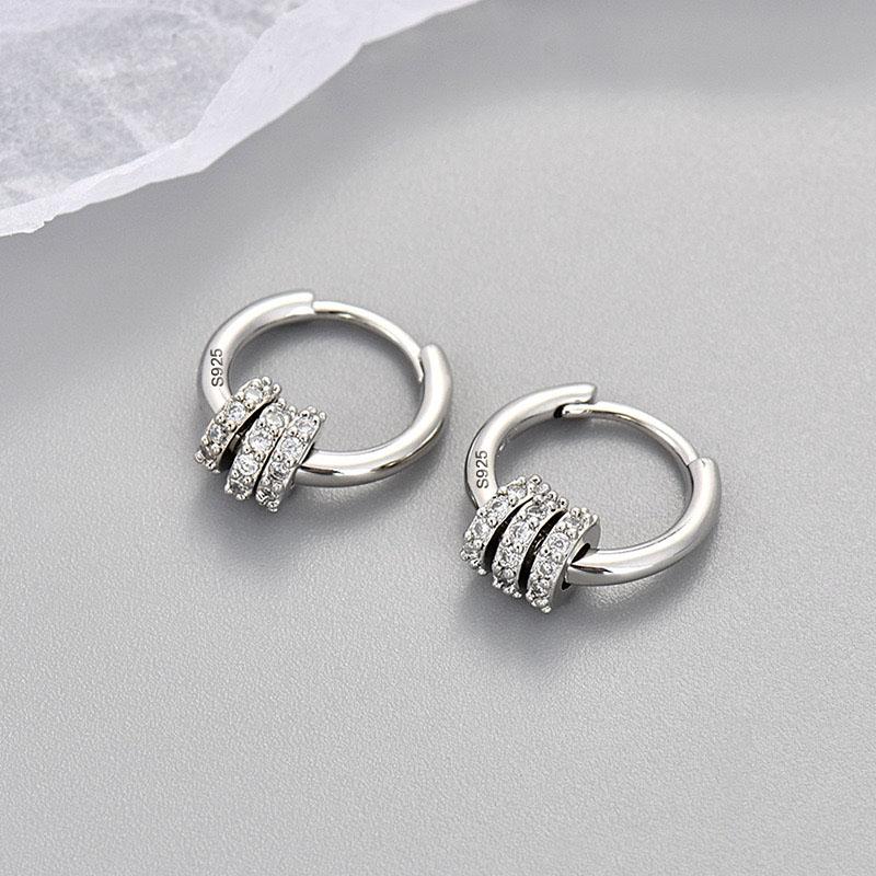 925 Silver Earrings For Women Trendy Heart Star Zircon Earring Jewelry Prevent Allergy Party Accessories Gift