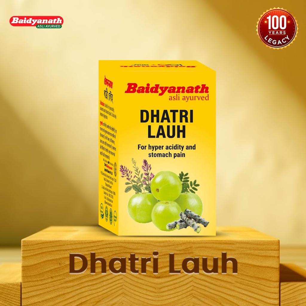 Baidyanath Dhatri Lauh Ayurvedic Tablets For Digestive Support And Acidity Relief 40 Tablets X Pack Of 2 With Amla Mulethi Giloy Lauh Bhasma