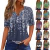 Футболки для женщин, плиссированные, с квадратным вырезом, нарядные, повседневные, блузки с принтом, с коротким рукавом, летние топы свободного кроя