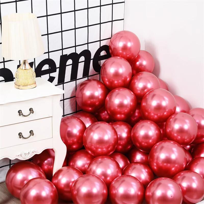 Domeyi Balloon Birthday Scene Setup Party Decoration Large Balloons Children's Boys and Girls Background Wall Decoration Colorful Pink 12 Pieces