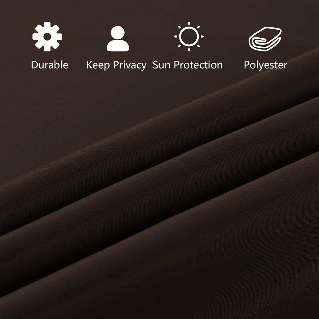 2 панели штор для французских дверей с кулиской, подвязками, для помещений, солнцезащитные, для приватности, на люверсах, теплоизоляционные, затемняющие