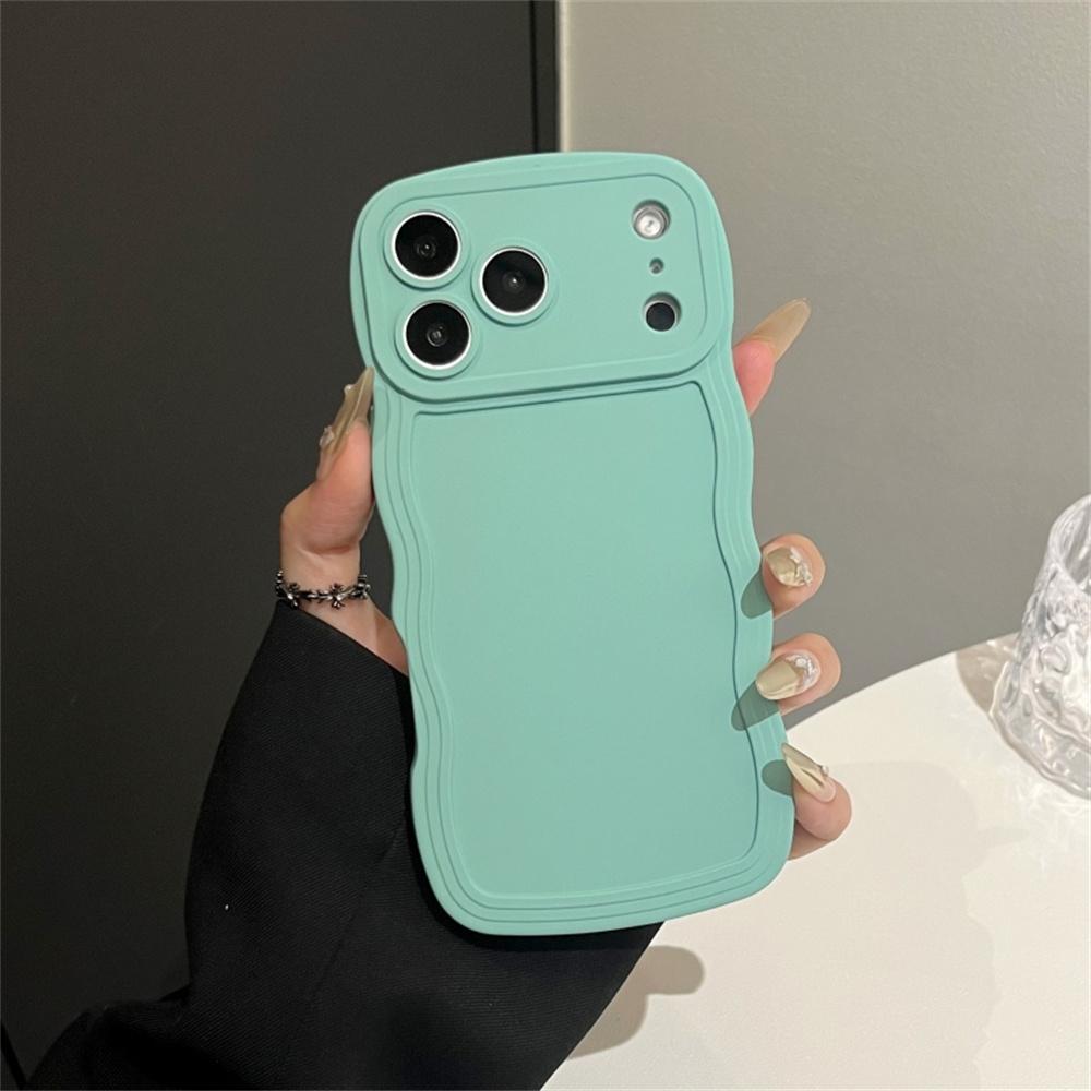 Жидкий силиконовый чехол-волна для IPhone 17 Air 16E 16 15 14 Plus 13 12 11 Pro Max Защита всей камеры Мягкая крышка