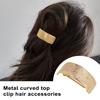 Metal Ponytail Hair Clip Geometric Semi-circle Anti-slip Strong Silver Color Curved Golden Shiny Alloy Hold Women Hair