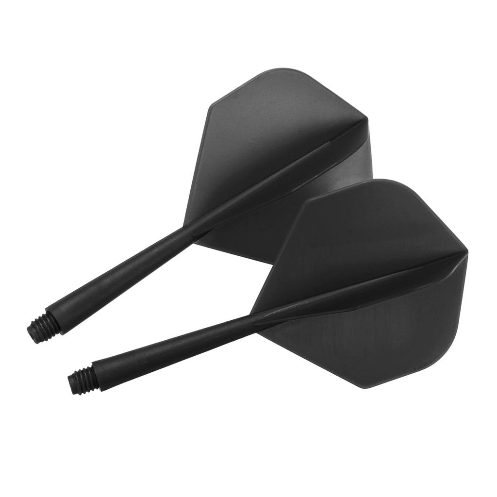 PATIKIL 3-Piece Integrated Dart Shaft and Flight Set, 2BA Lightweight Plastic Dart Flight Accessories, Standard Shape, Black