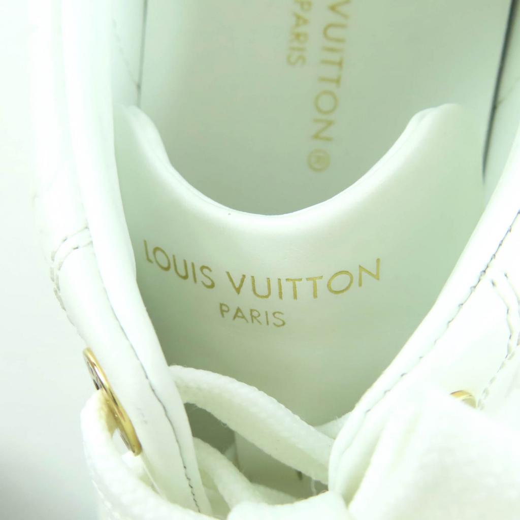 Great LOUIS VUITTON sneakers timeout line White brown leather Women 37 Used