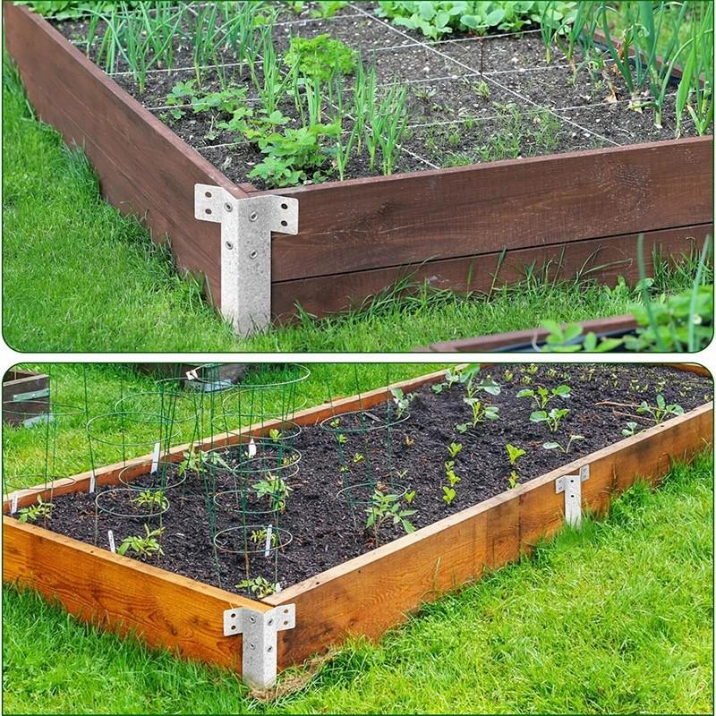 10 шт. Колышки для шпал, Анкеры для столбов забора, Грунтовые шипы, Металлический колышек для грунта, Приподнятая садовая клумба, Деревянная садовая окантовка-бордюр