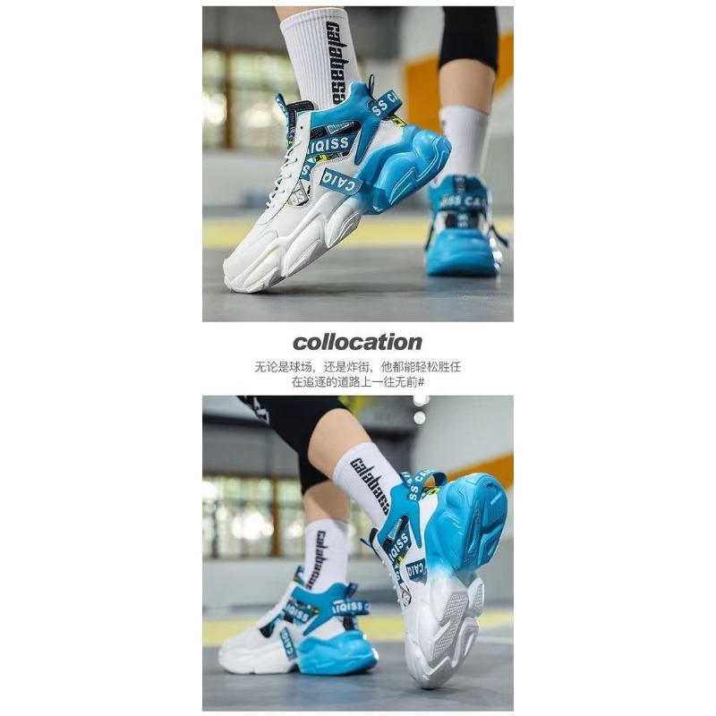 Осенняя мужская обувь Летние кроссовки для баскетбола, спорта и бега для подростков, повседневные высокие кеды на толстой подошве, обувь в стиле папиного прилива