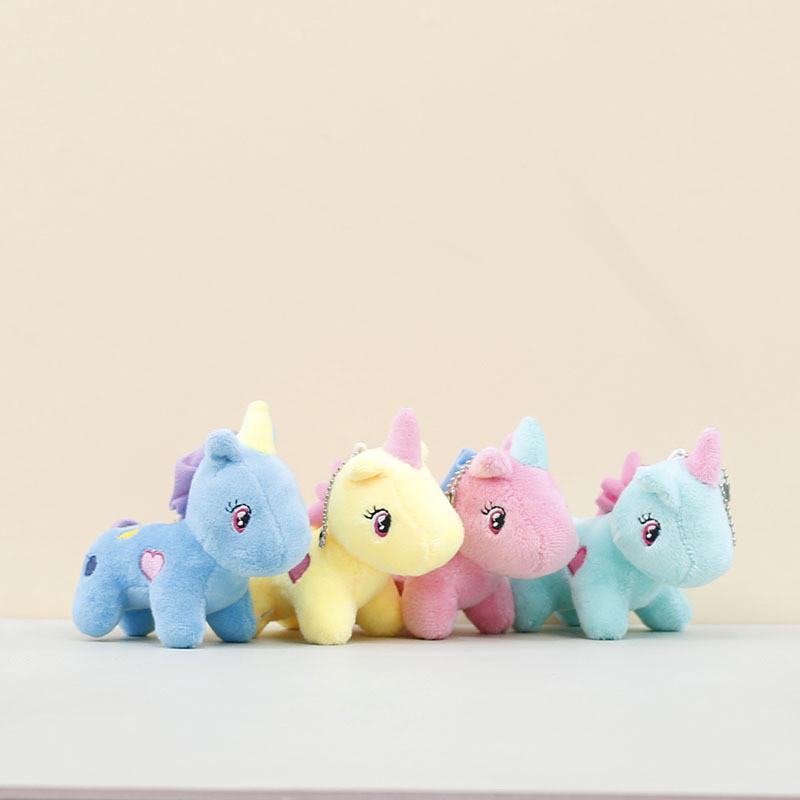 Charming Colorful Unicorn Plush Keychain Lovely Stuffed Animal Ideal For Gifts
