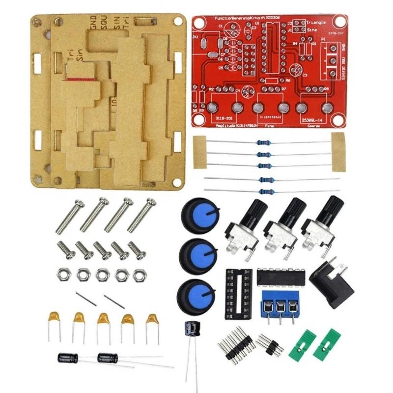 1Hz-1MHz XR2206 Function Signal Generator Sine/Triangle/Square Output Signal Generator Adjustable Frequency Amplitude