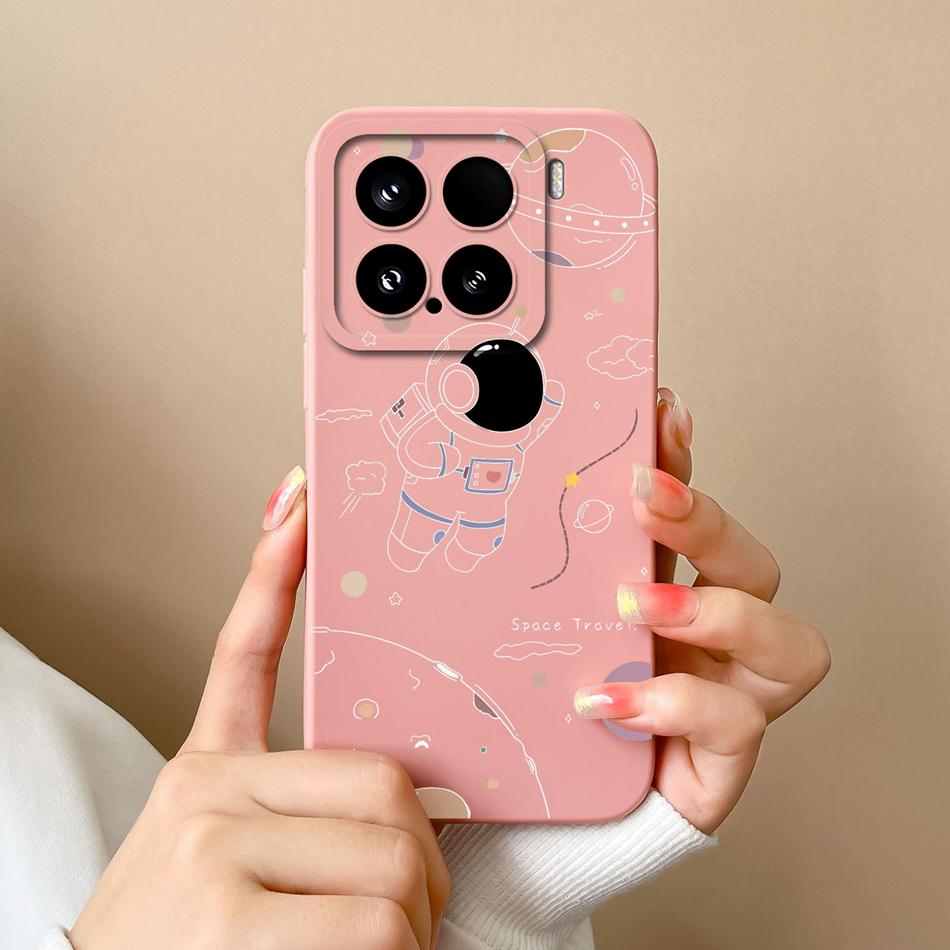 Чехол-конфетница для телефона Xiaomi 15 Pro, корпус, мягкий жидкий силикон, улучшенная полная защита, задняя крышка с цветами для Xiaomi15 Pro, Чехол