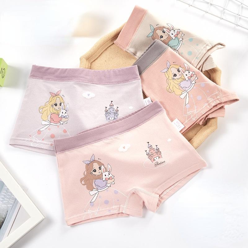 4 шт. детское нижнее белье для девочек, хлопковые боксеры для девочек, для малышей 3-16 лет