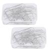 24Pcs Pencil Holder Clip Metal Paperclip Shape for Notebook Picture Stationery Supply
