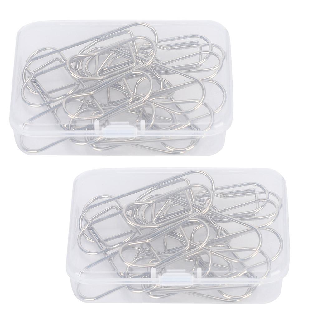 24Pcs Pencil Holder Clip Metal Paperclip Shape for Notebook Picture Stationery Supply