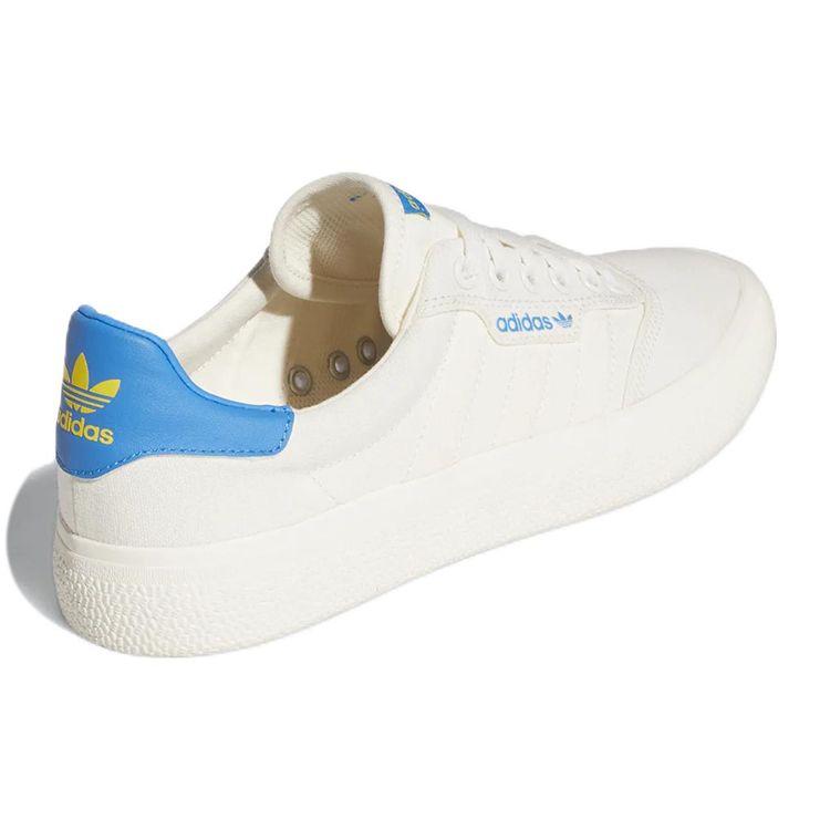 adidas Оригинальные удобные повседневные прочные низкие кроссовки для скейтбординга 3MC Vulc Canvas унисекс белые синие GX2071
