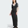 Adidas Originals Adicolor 3-Stripes Fitted Comfortable Knit Dress Women Dresses Black IX6962