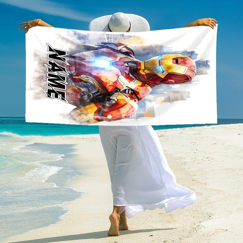Personalized "Spider-Man: Hero's Journey" Beach Towel Microfiber Beach Towel Thin Absorbent for Beach Swimming Yoga Bath Sports. 0910124