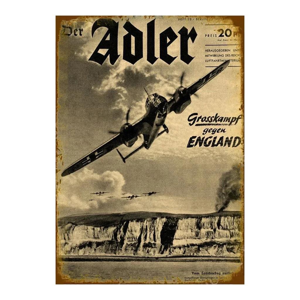 BarCafeVintageArt Не шуметь Металлическая табличка - Винтажный немецкий плакат, Табличка для пещеры|Отлично подходит для украшения домашнего бара, гаража, кафе и гостиной