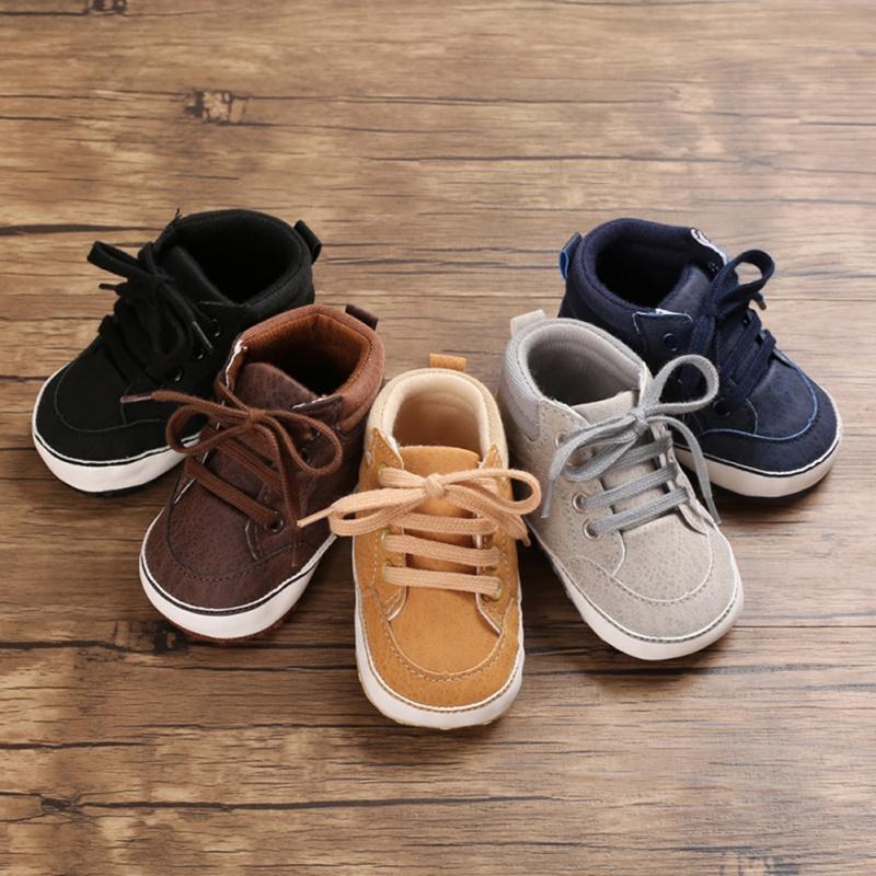 Baby Infant Shoes First Walkers for Newborn Kids Soft Sole Non-Slip Crib Sneakers