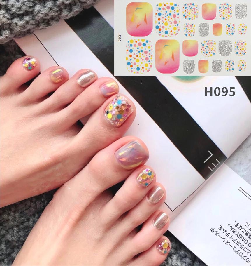 Summer New Toenail Film Nail Art Foot Paste Process Crystal Nail Oil Film Toenail Discount Goods