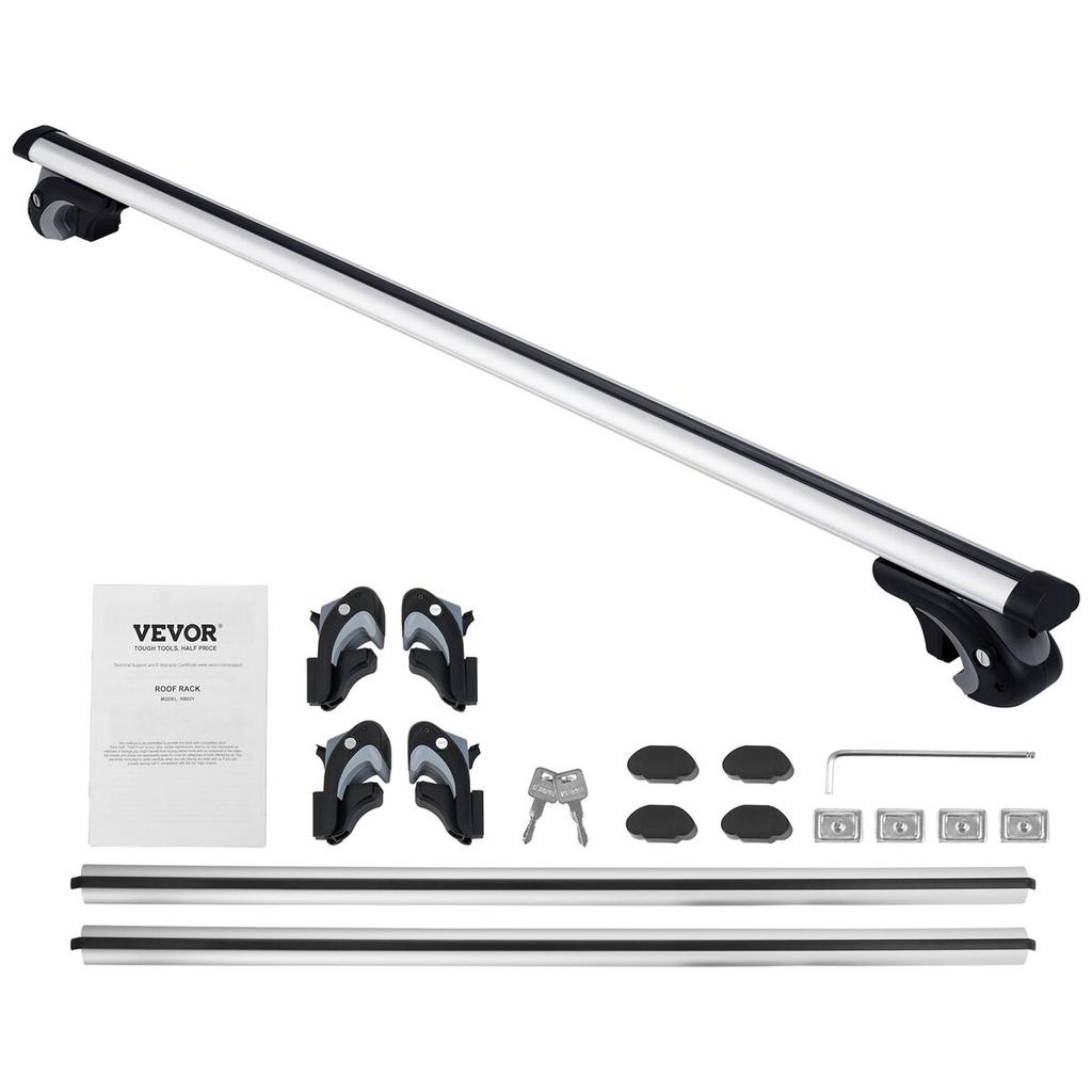 Universal Roof Rack Crossbar 53.2" Length for Vehicle w/ Raised Side Rail