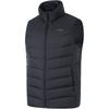 Comfortable Casual Versatile Cold-Resistant Solid Color Stand Collar Zipper Simple Winter Vest Men Vests Black AMRU017-1