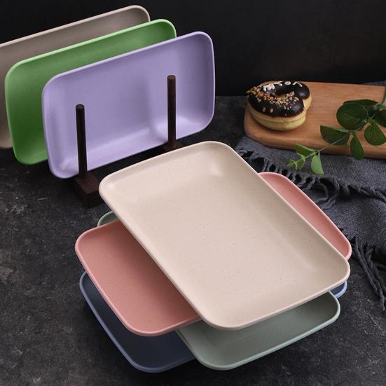 Serving Plate Food Grade Stackable Plastic Nordic Style Table Snack Serving Plate Dessert Tray Home