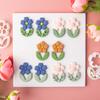 Flower Shape Clay Cutter Leaf 5-petal Flowers Polymer Clay Cutters Mold for Earring Jewellery Making Cake Cupcake Decorations