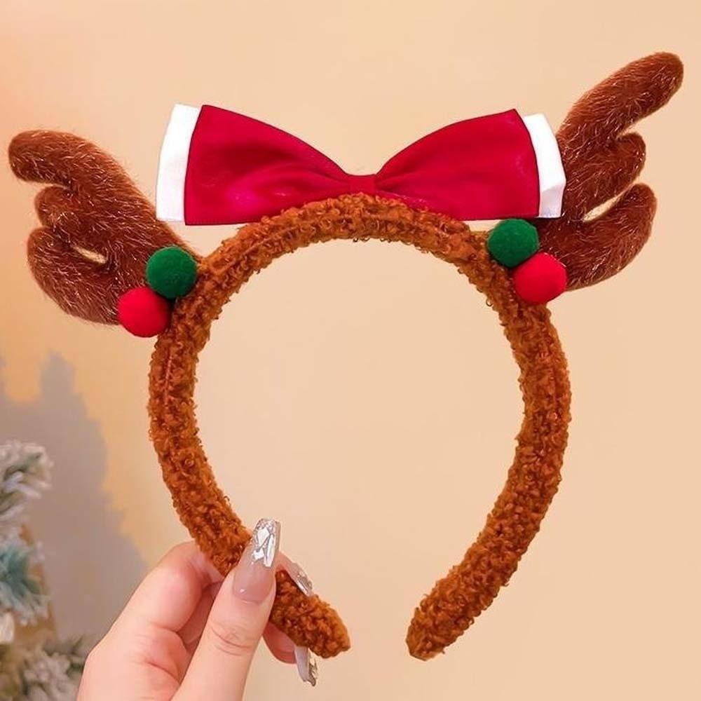 Shiny Sequin Santa Hat Hairband Bright Red Xmas Tree Headpiece Sequin Hair Hoop Family Matching