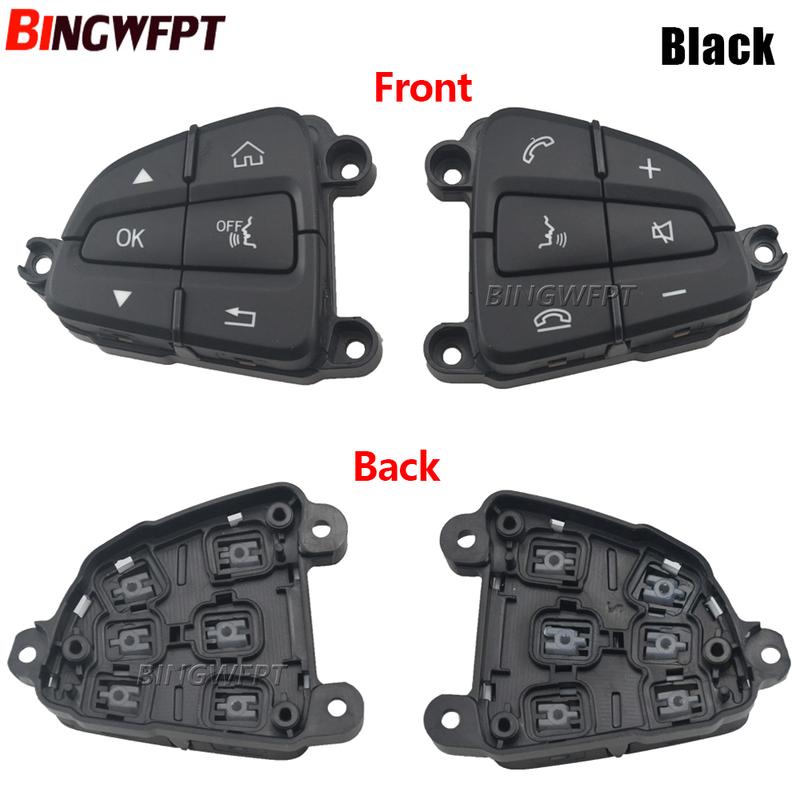 1pair Black/Moka Color Steering Wheel Control Switch Buttons For BENZ C GLC Class W205 W253 A0999050200 A0999050300