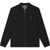 White Fashion Versatile Skin-Friendly Long Sleeve Jacket Men Jacket Black F11M513705F-BK