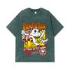 275 GSM Washed T-shirts 100% Cotton Dandadan V31 Turbo Granny Print Unisex Heavy Cotton T Shirt