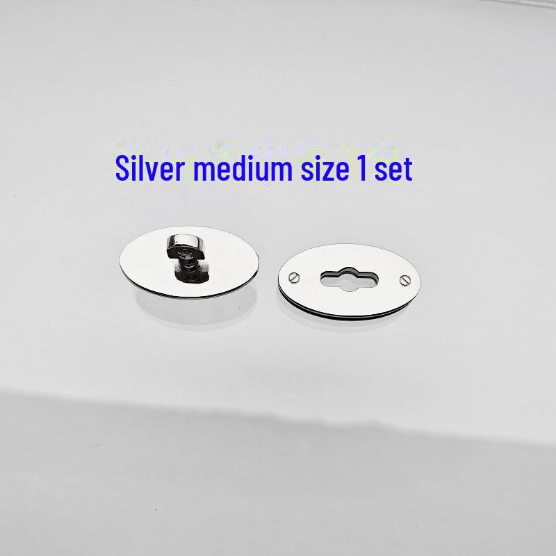 Leather Bag Hardware Repair Kit with Oval Twist Lock In Gold, Silver, Black, and Green Bronze Finishes