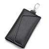 1PC Genuine Leather Keychain Men Women Key Holder Organizer Pouch Cow Split Car Key Wallet Housekeeper Key Case Mini Card Bag