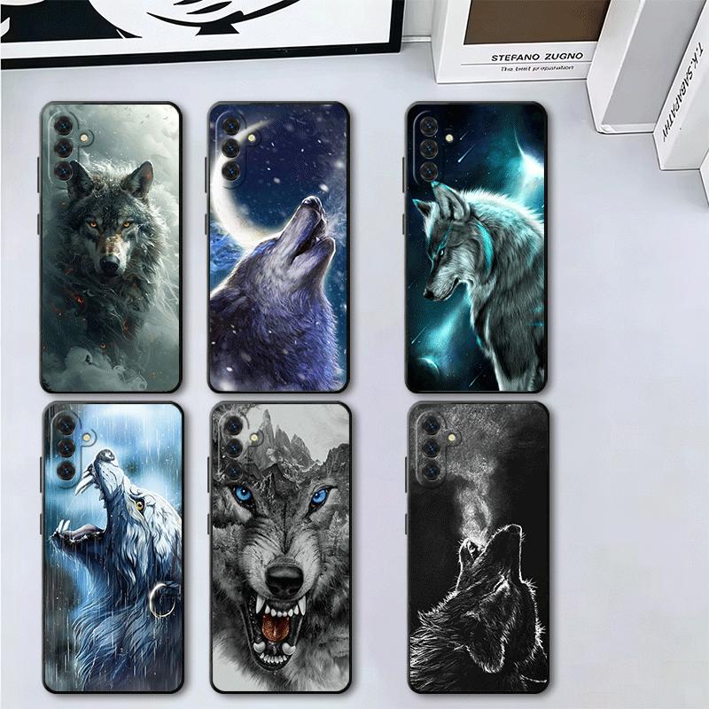 Wolf Moon Animal Soft Phone Case for Samsung A17 A37 A57 A16 A26 A36 A56 A15 A25 A35 A55 A14 A24 A34 A54 A13 A23 A33 A53 A52 A12