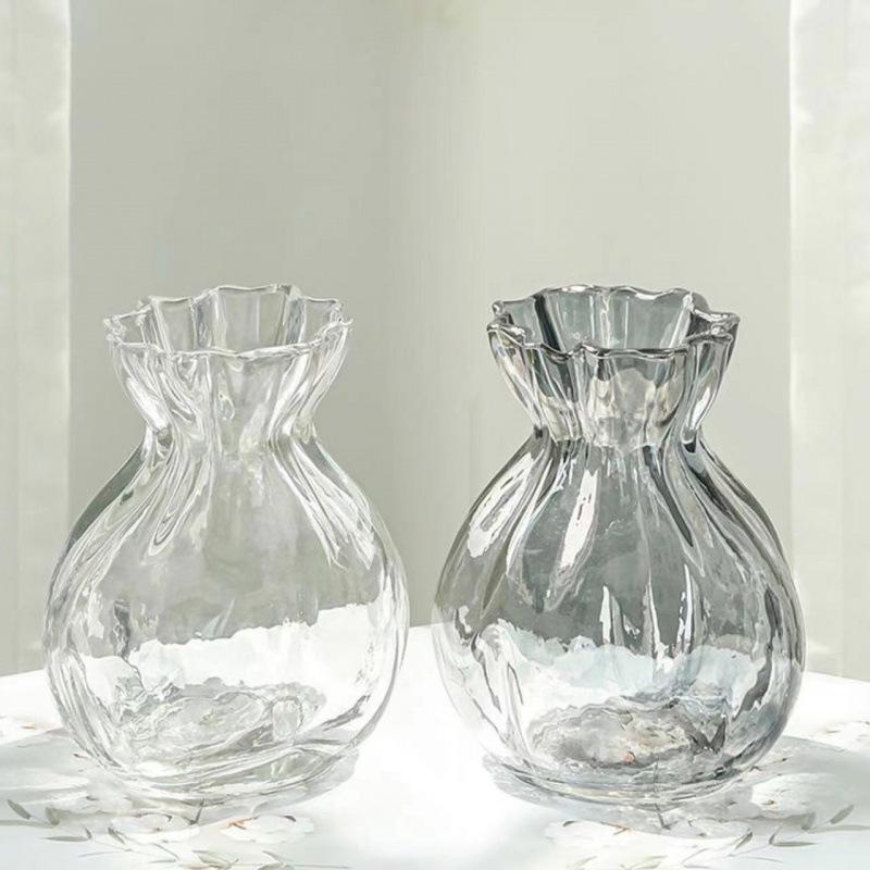 Стиль интернет-знаменитости Прозрачная стеклянная ваза для гидропонных цветочных композиций - Дисплей из гипсофилы для гостиной или обеденного стола