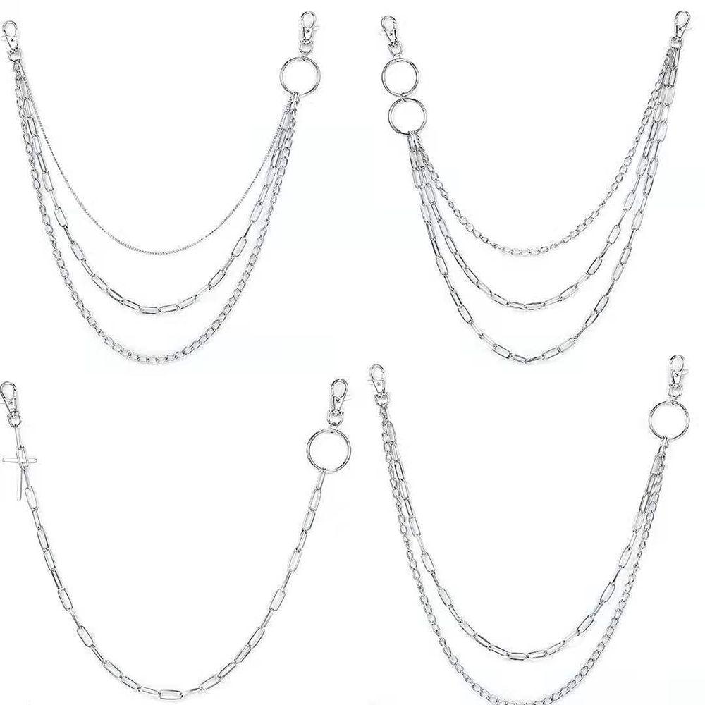 Хип-хоп панк украшения джинсы украшения брюки украшение цепочка для брюк цепочка на талию цепочка брелок