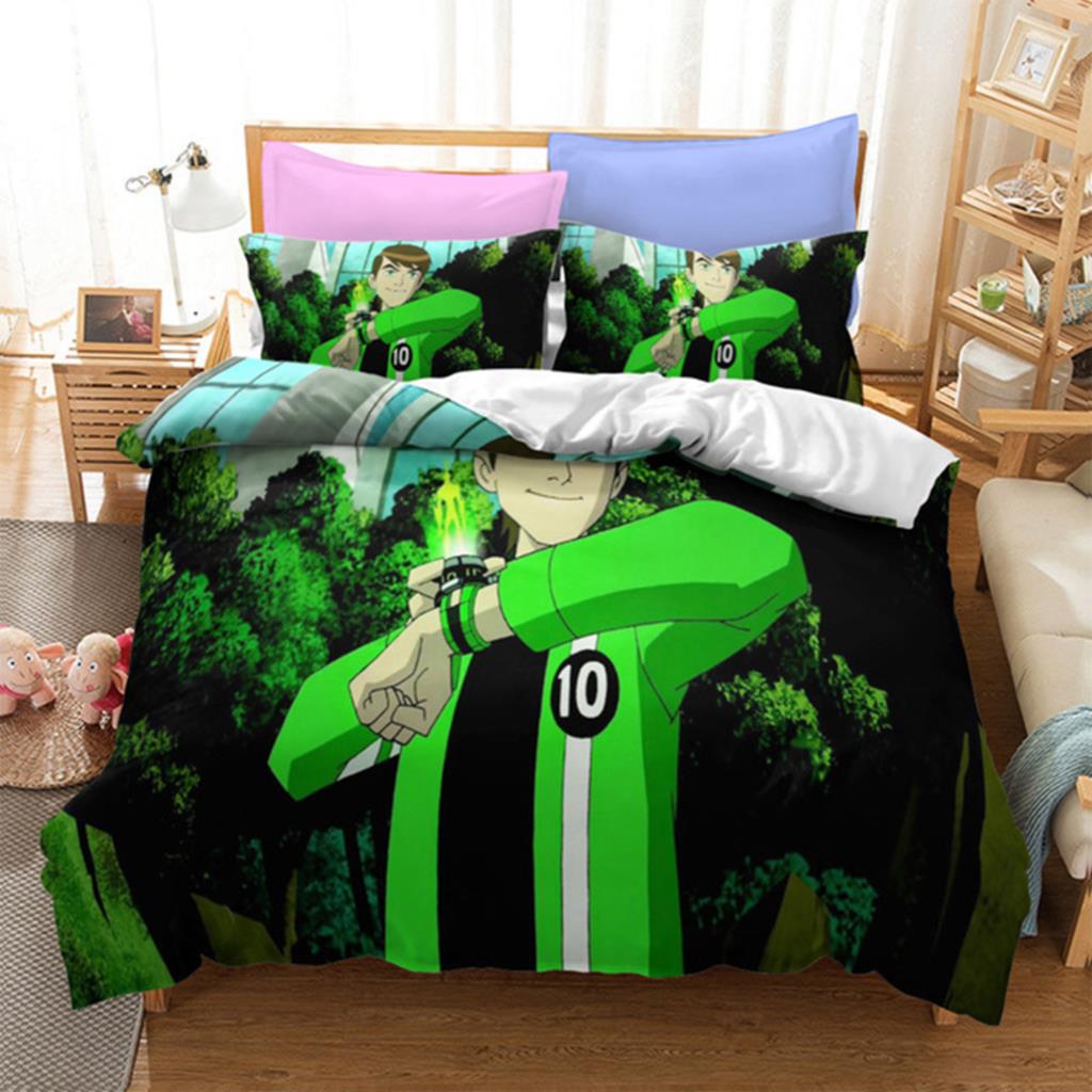 Anime Ben Gwen Duvet Cover 10 Cartoon Bedding Sets Boys Adult Gifts Bed Set 2/3 Pcs Quilt Comforter Covers Home Textiles